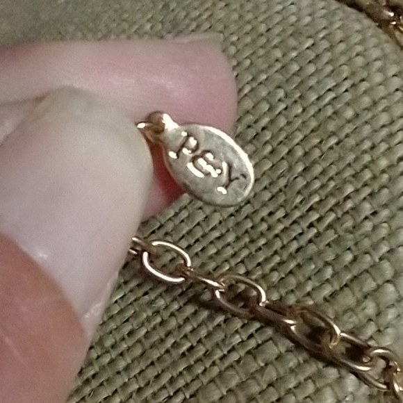 P&y goldtone circles double layer chain necklace - Picture 2 of 5